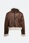 Ginevra Dark Brown Shearling Style woman Barone firenze - 9