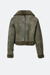 Ginevra Shearling Style Verde woman Barone firenze - 10