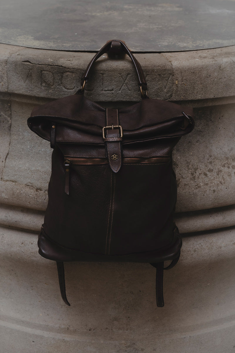 Grosseto Dark Brown Backpack unisex Barone firenze - 3