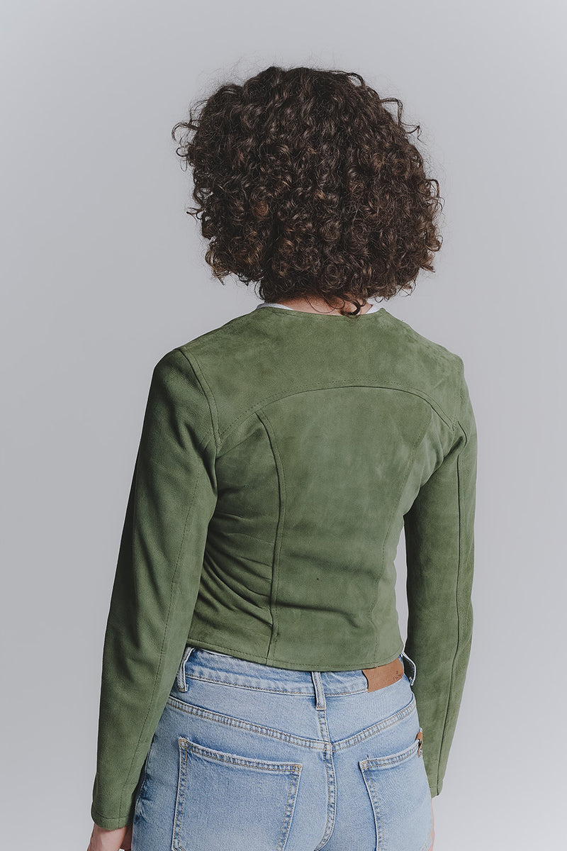 Short Green Suede Ire woman Barone firenze - 11