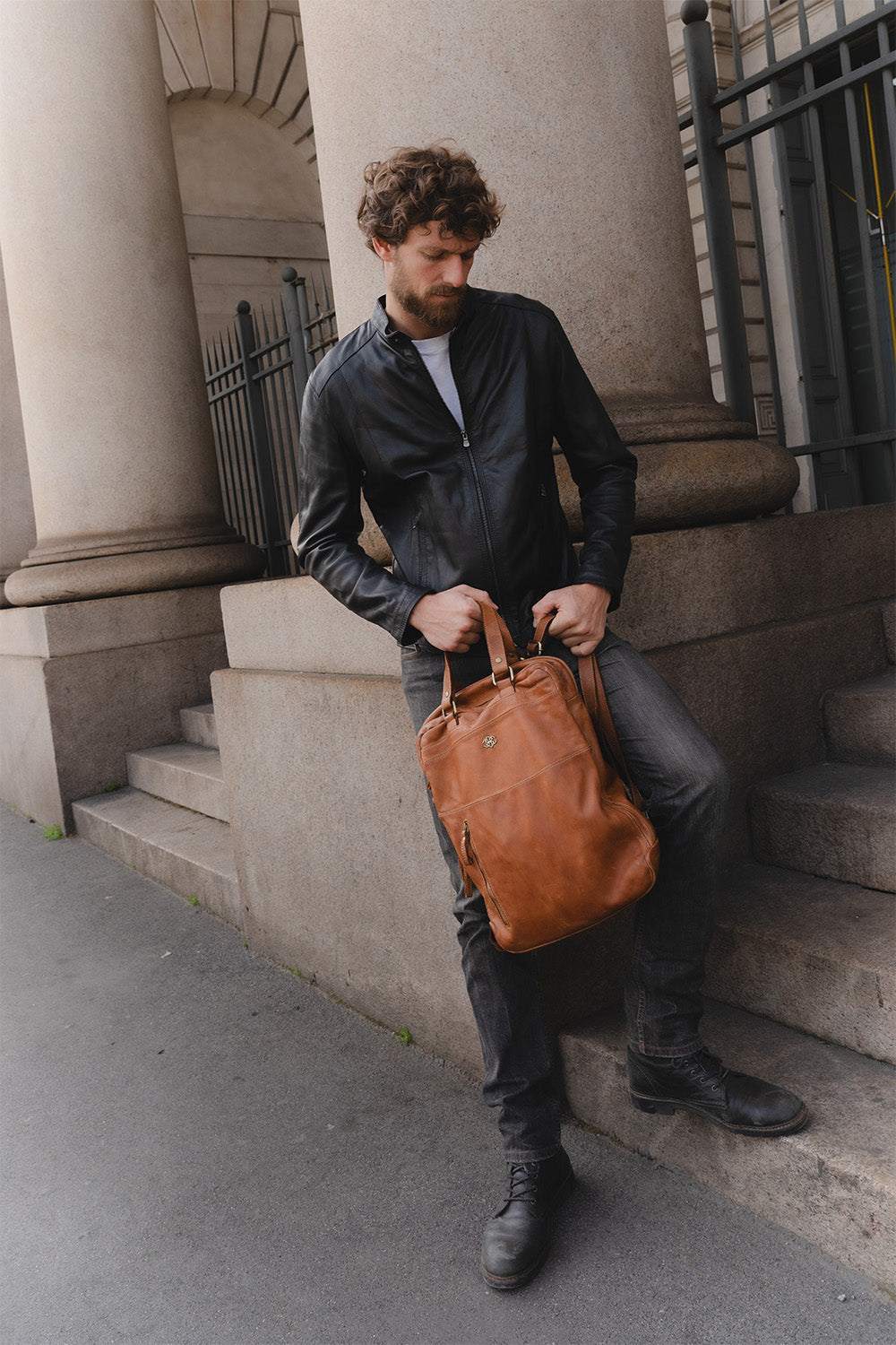 Bolgheri Cuoio Backpack unisex Barone firenze - 6