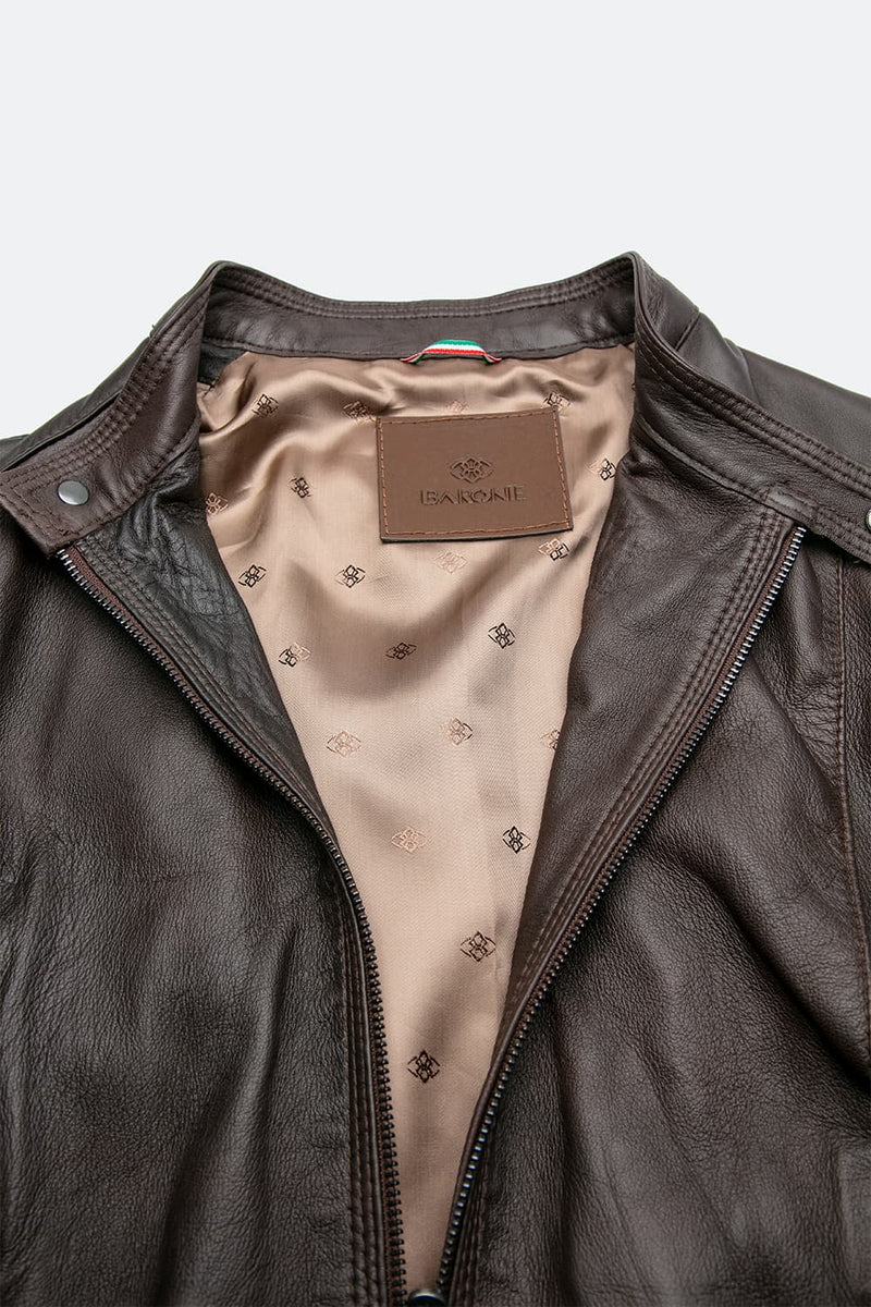 Massi Dark Brown Jacket  man Barone firenze - 7