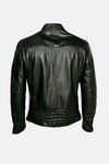Michele Black Leather Jacket with Stitching man Barone firenze - 11