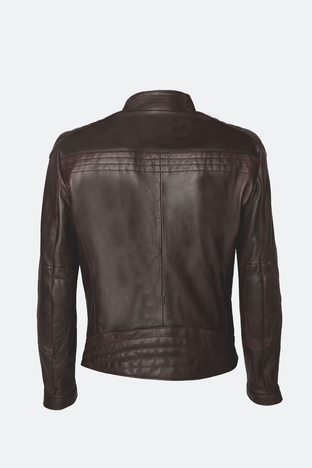 Michele Leather Jacket with Stitching man Barone firenze - 8