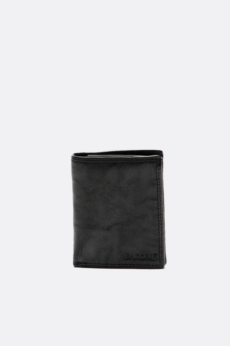 Black Mini Wallet  Barone firenze - 1