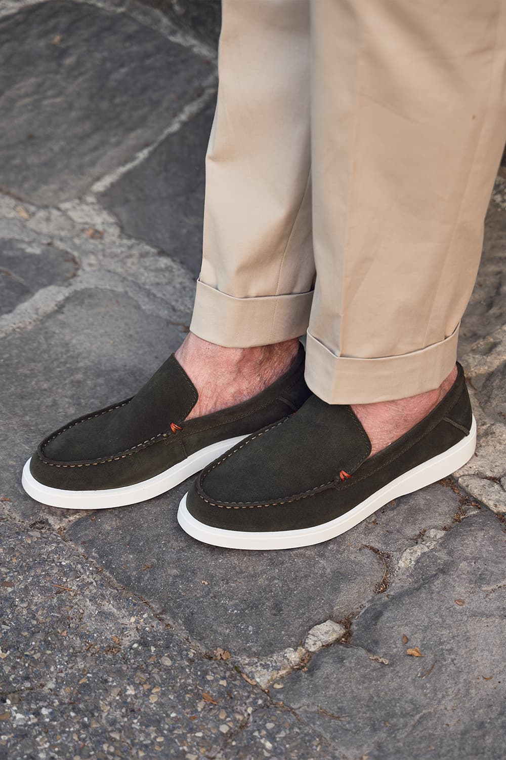 Men’s Suede Loafers man Barone firenze - 4