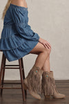 Nomade Suede Boots in Beige woman Barone firenze - 2