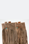 Nomade Suede Boots in Beige woman Barone firenze - 7