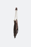 Opéra Suede Dark Brown Fringed Bag woman Barone firenze - 3