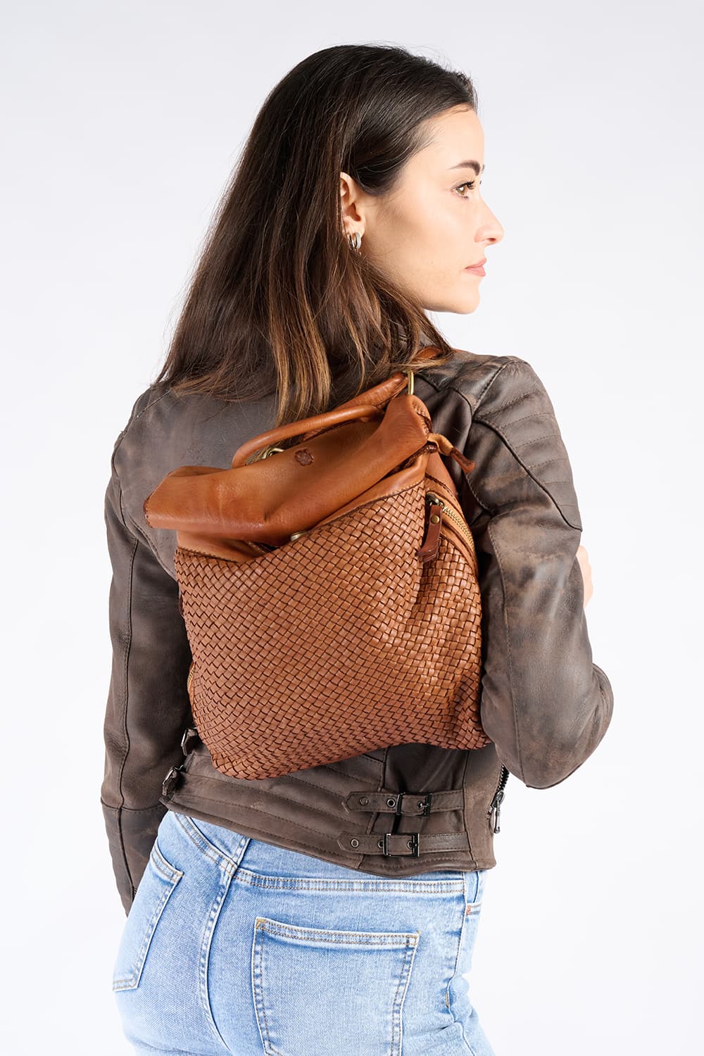 Zaino Pisa donna 100% vera pelle Made in Italy - Barone Firenze