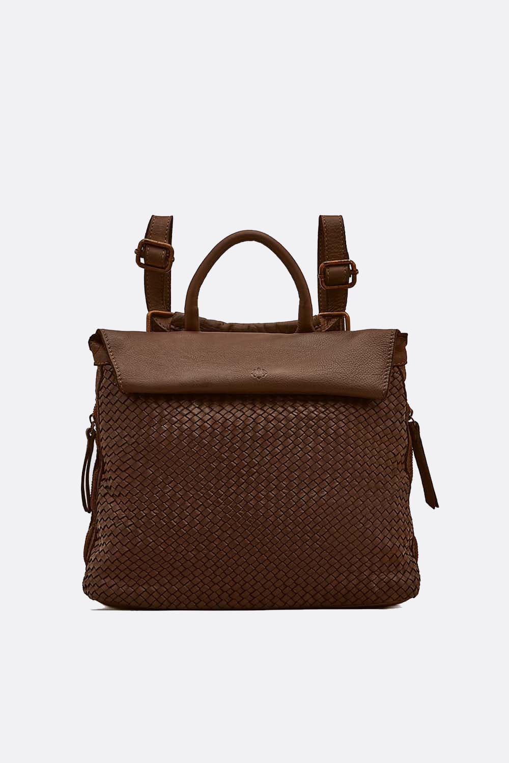 Pisa Dark Brown Backpack woman Barone firenze - 1
