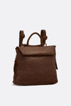 Pisa Dark Brown Backpack woman Barone firenze - 3