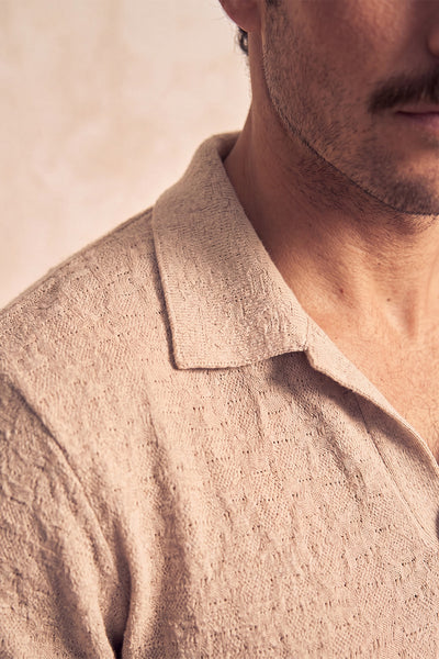 Men's Beige Polo Shirt