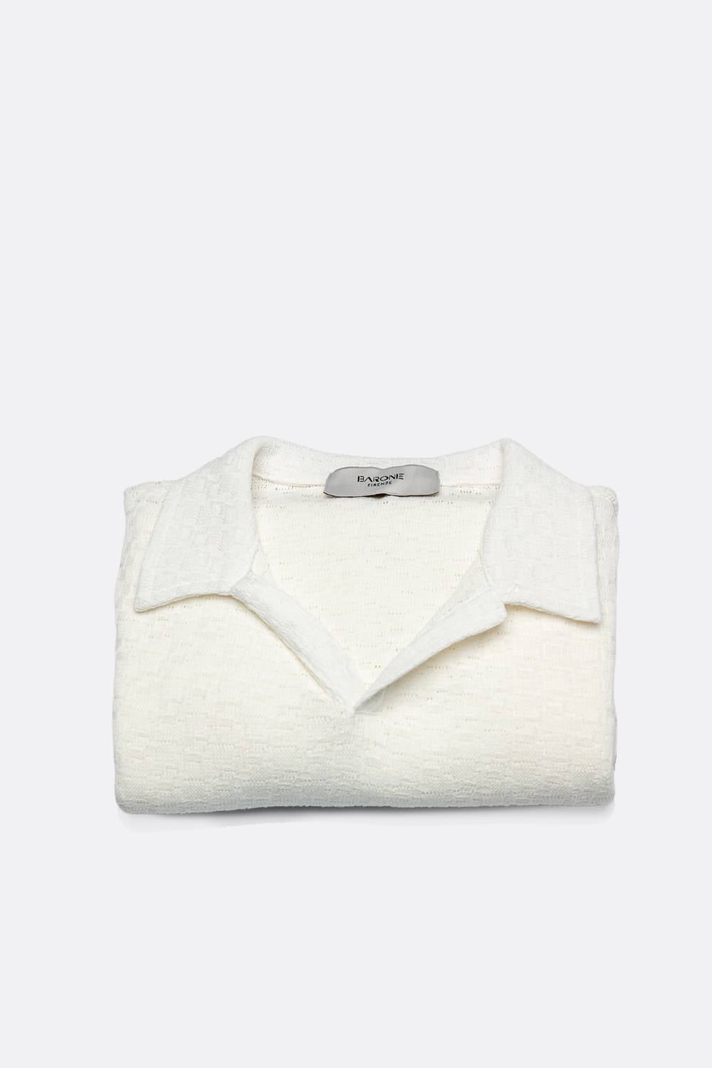 Men's White Polo Shirt man Barone firenze - 4