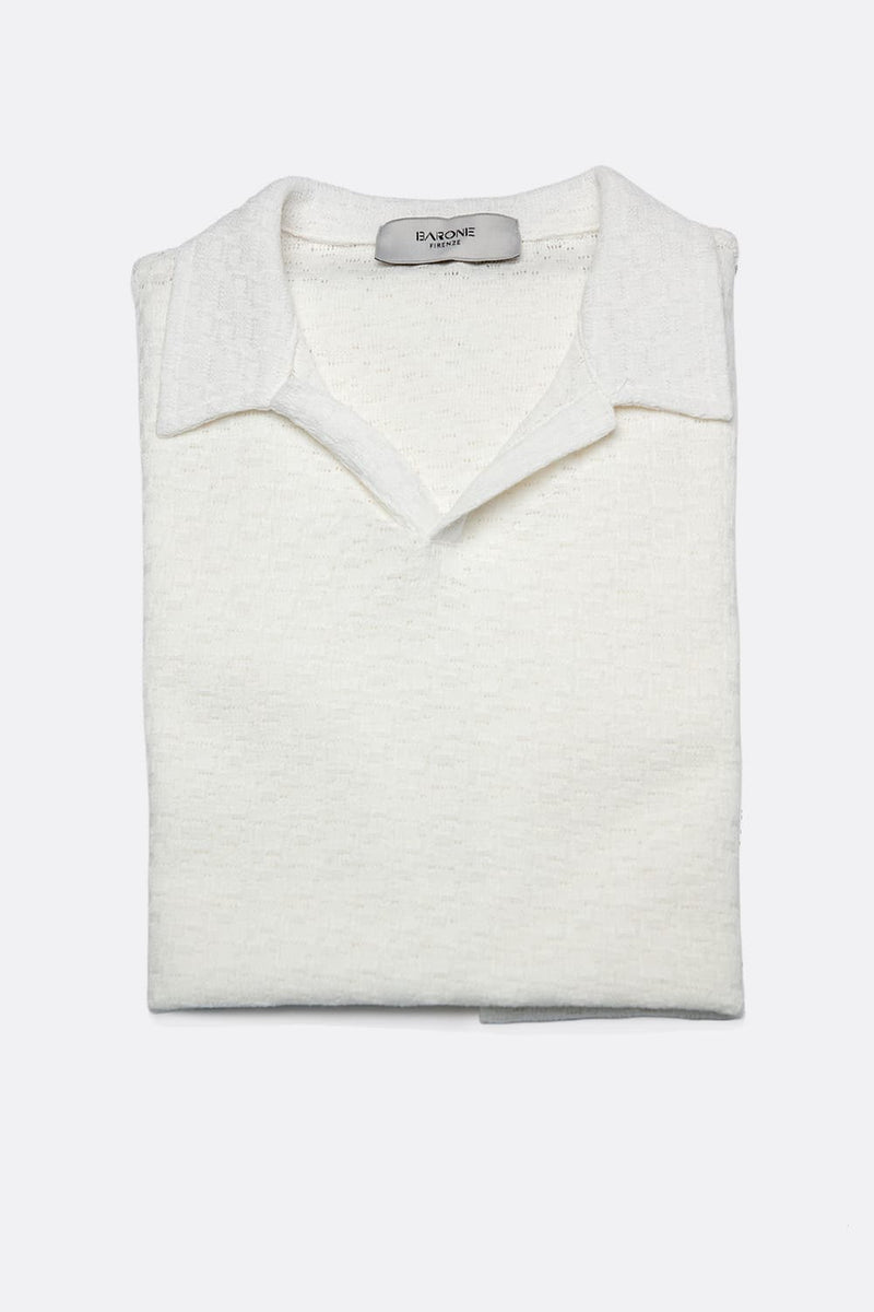 Men's White Polo Shirt man Barone firenze - 2