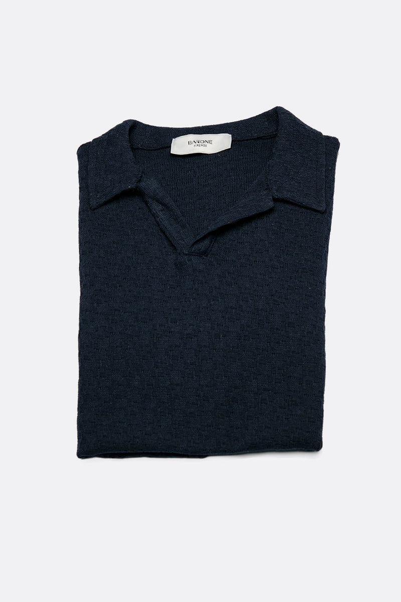 Men's Blue Polo Shirt man Barone firenze - 4