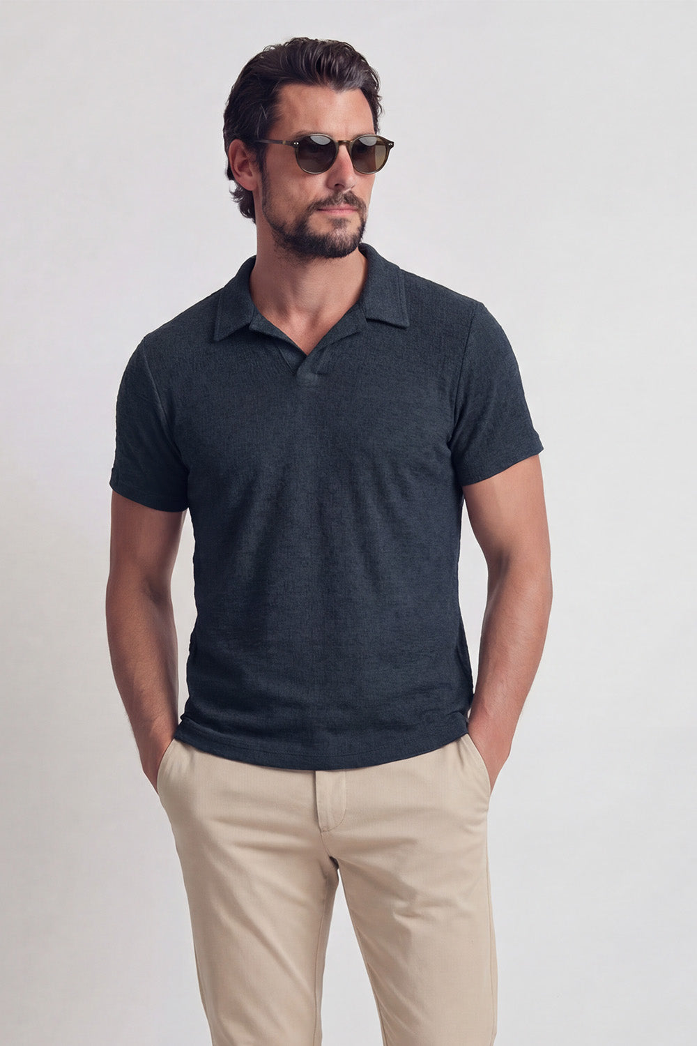 Men's Blue Polo Shirt man Barone firenze - 1