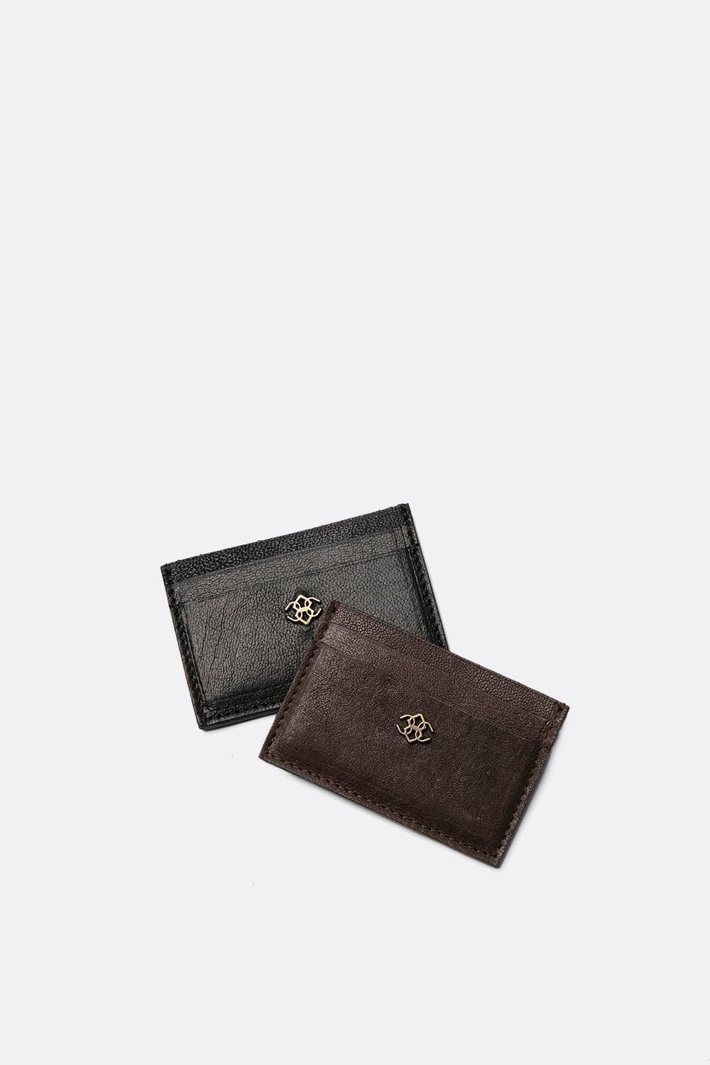 Simply Dark Brown Card Case unisex Barone firenze - 1