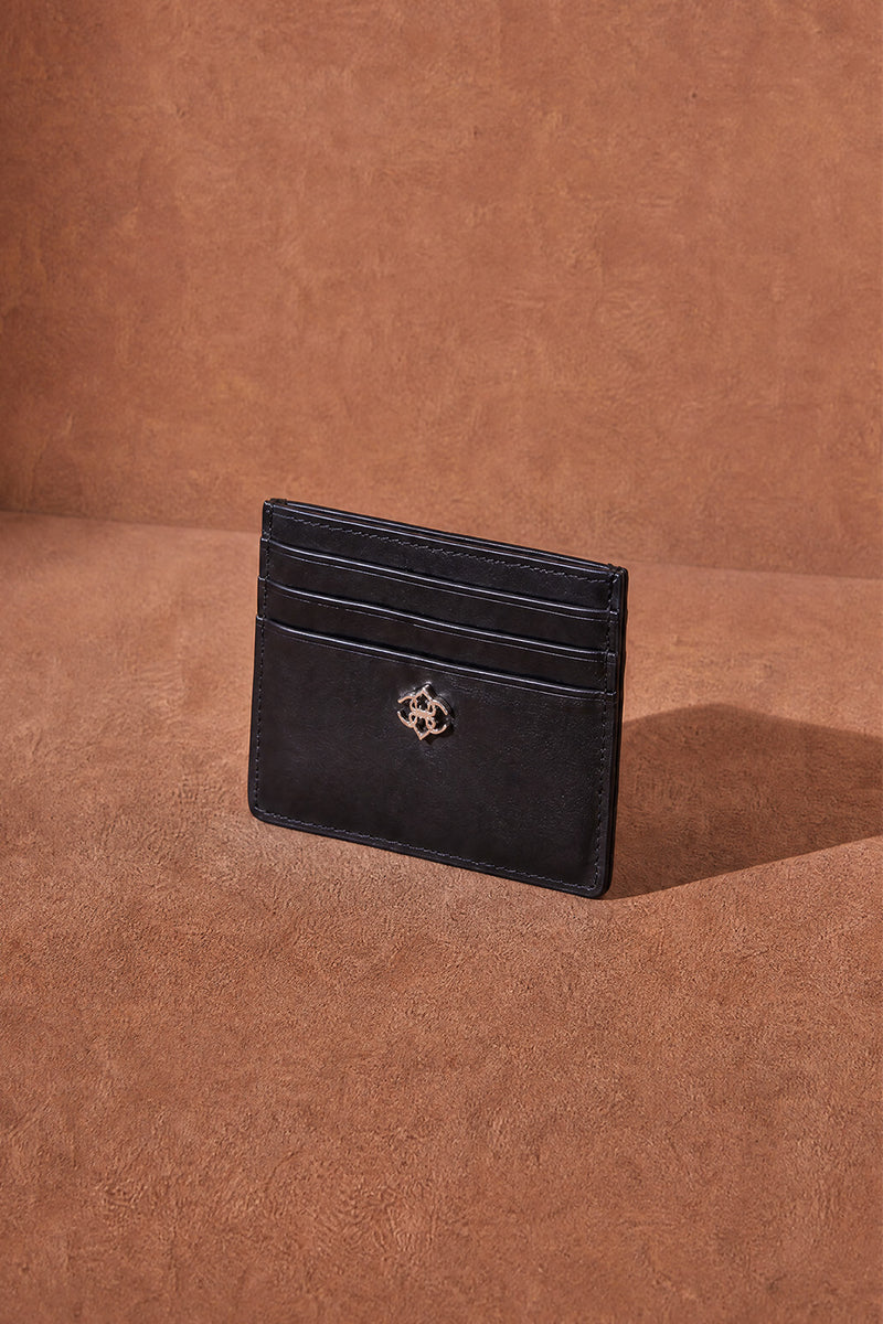 Pocket Card Holder Black unisex Barone firenze - 1