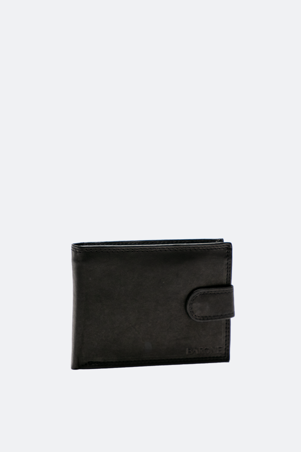 Oiled Wallet with Button   Barone firenze