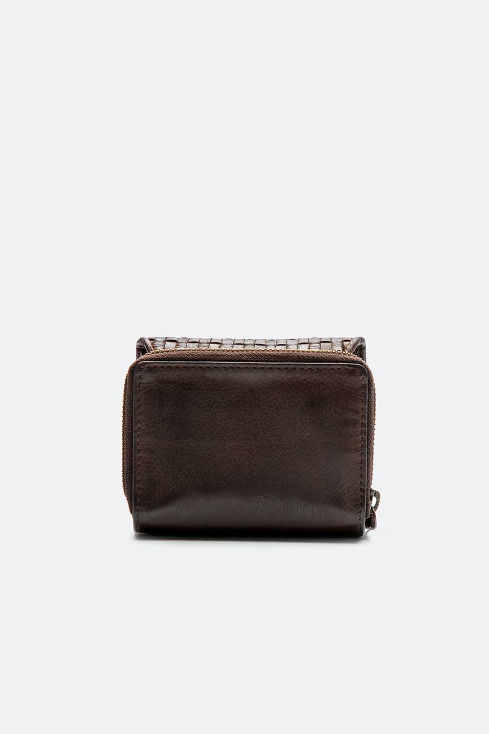 Intreccio Button and Smooth Wallet unisex Barone firenze - 3