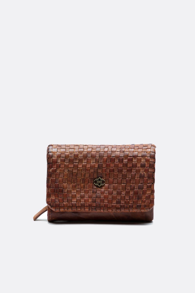Medium Intreccio Wallet Tan unisex Barone firenze - 2