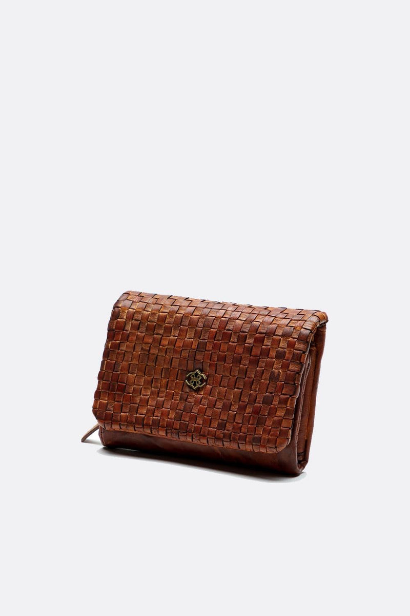 Medium Intreccio Wallet Tan unisex Barone firenze - 3
