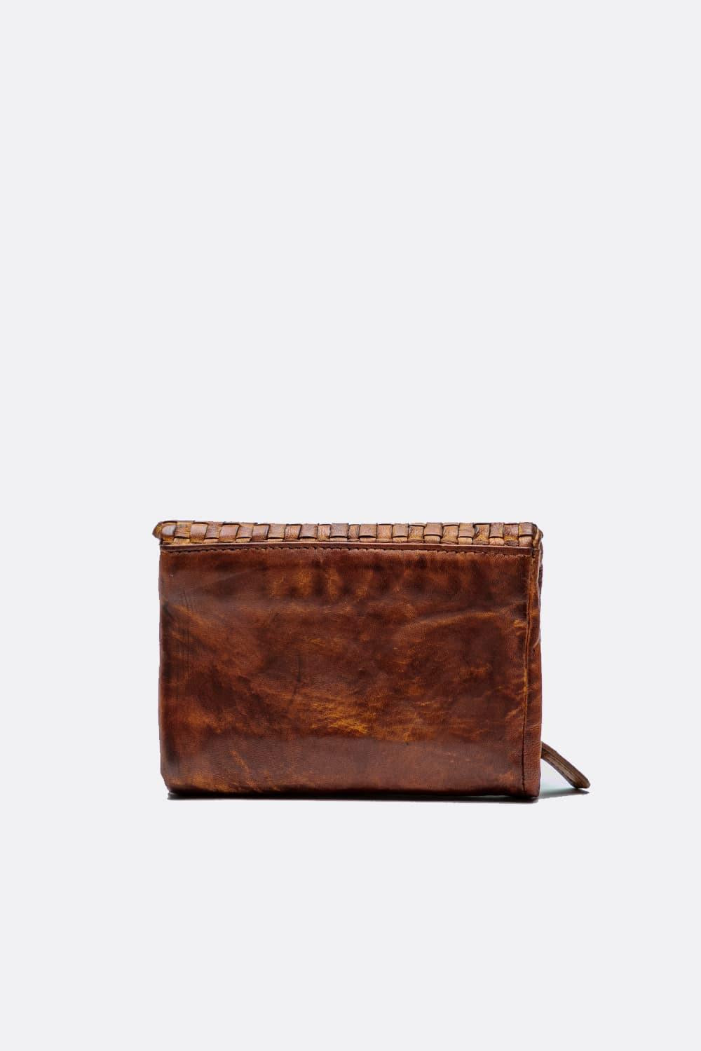 Medium Intreccio Wallet Tan unisex Barone firenze - 4