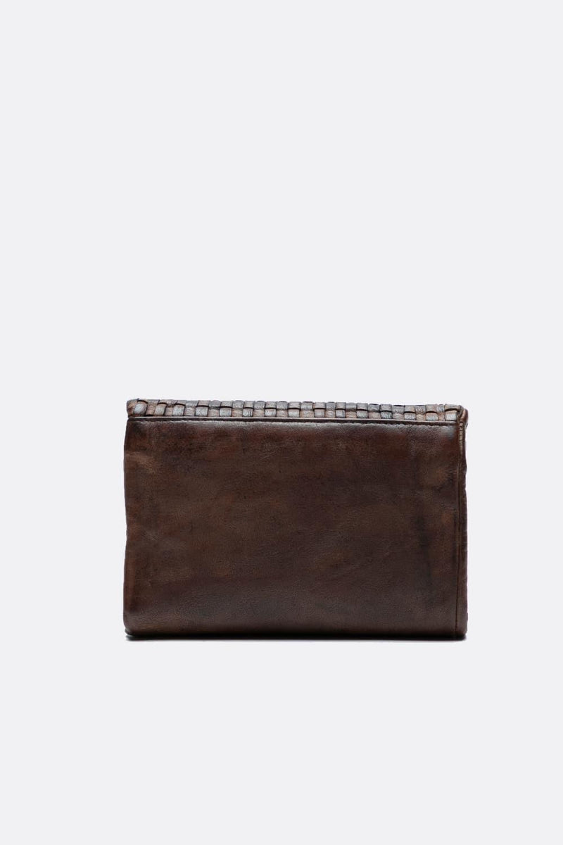 Medium Intreccio Wallet Dark Brown unisex Barone firenze - 4
