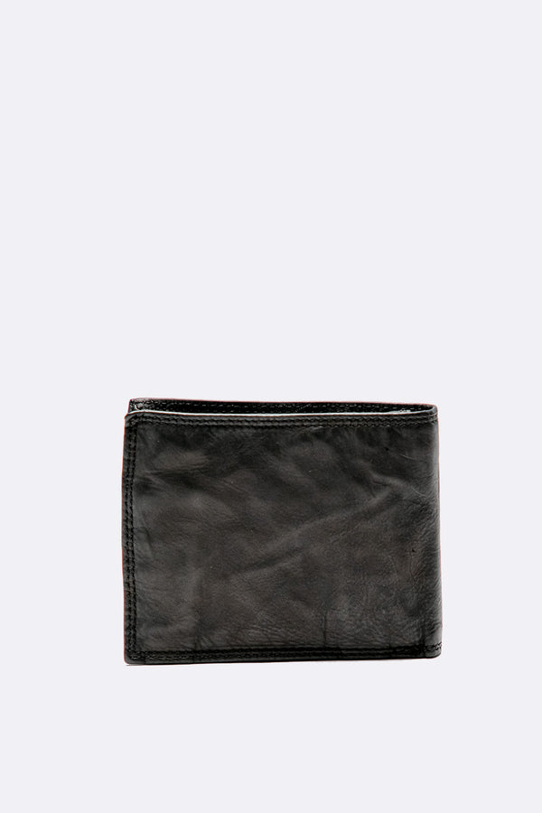 Basic Vintage Wallet Black unisex Barone firenze