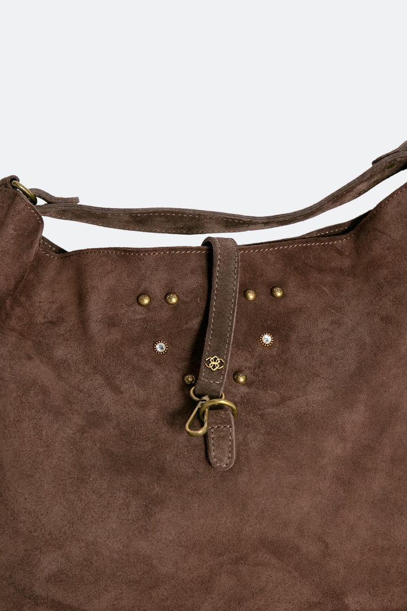 Prato Suede in Leather Dark Brown woman Barone firenze - 3