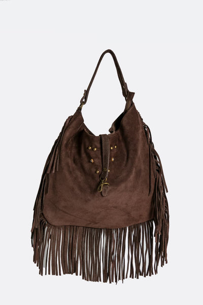 Prato Suede in Leather Dark Brown
