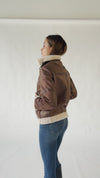 Chiodo Shearling Style Women's Dark Brown unisex Barone firenze - 9