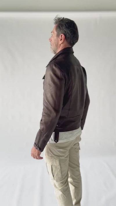 Leo Vegetale giacca uomo 100% vera pelle Made in Italy - Barone Firenze