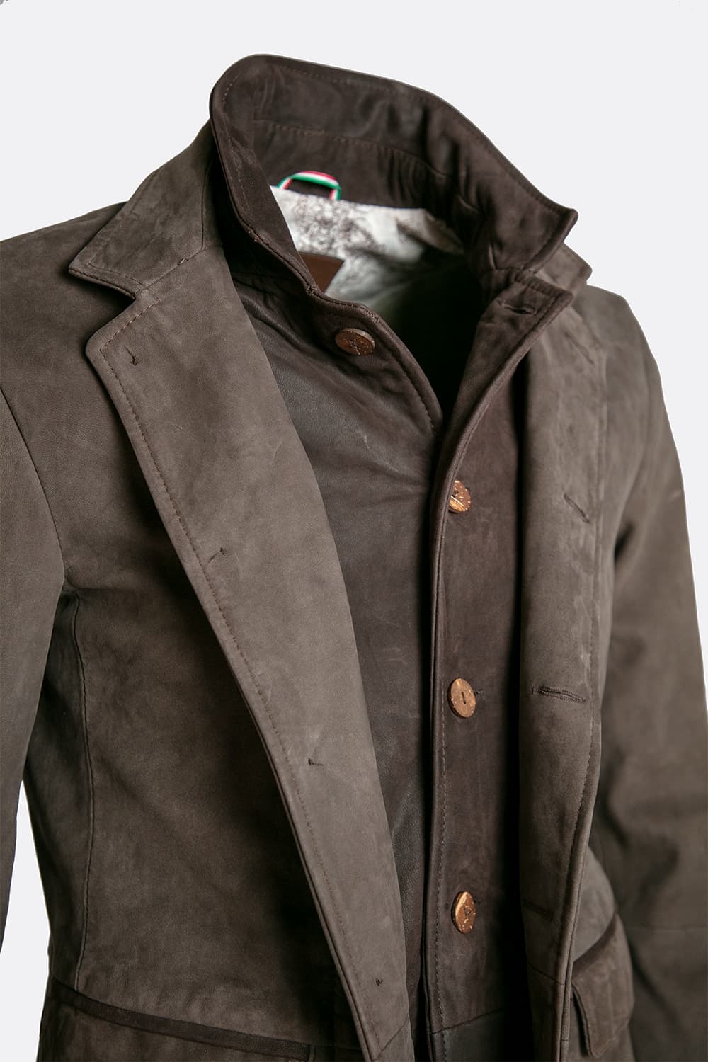Renga Nubuck Dark Brown man Barone firenze - 8