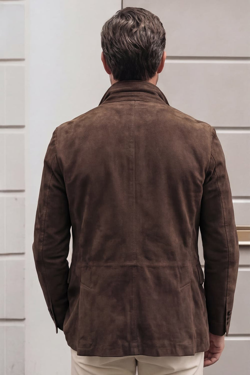 Renga Nubuck Dark Brown man Barone firenze - 9