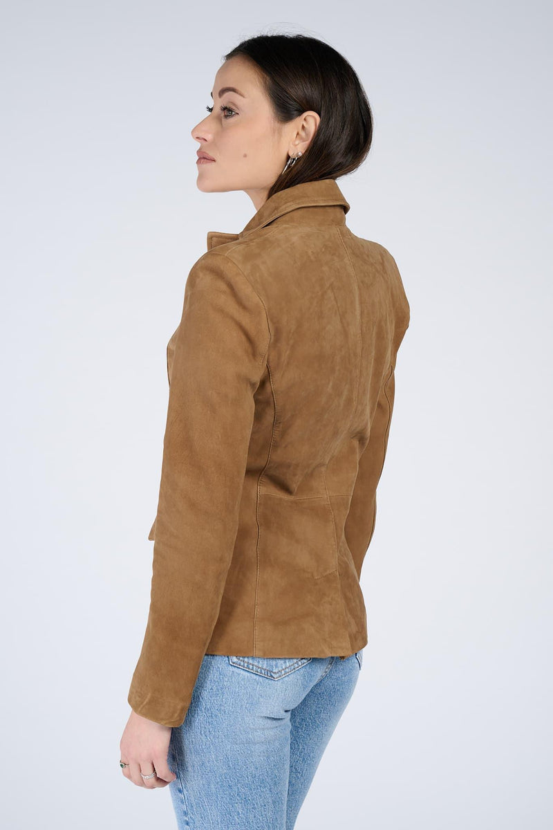 Rose Suede Blazer woman Barone firenze - 9