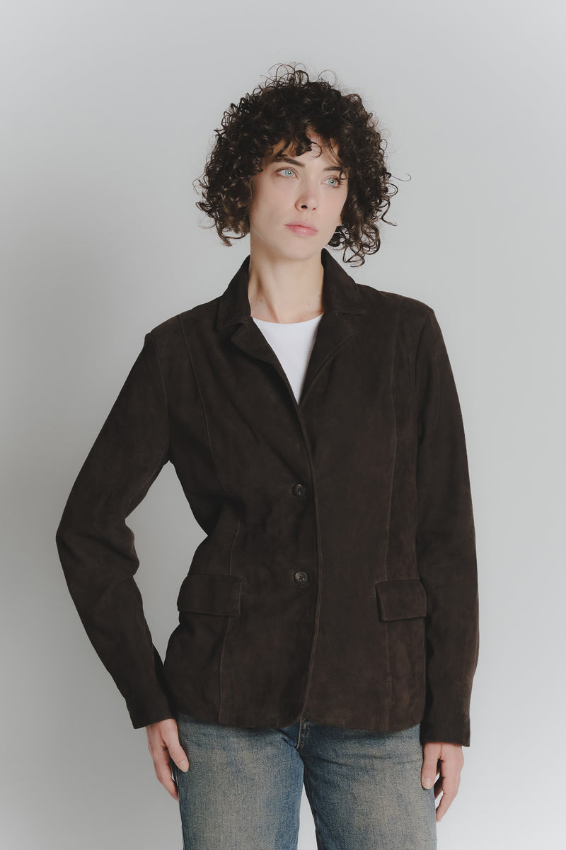 Rose Suede Blazer woman Barone firenze - 1