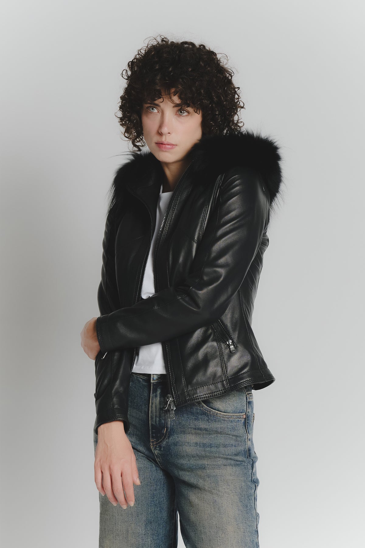 Sofia with Fur Hood woman Barone firenze - 4