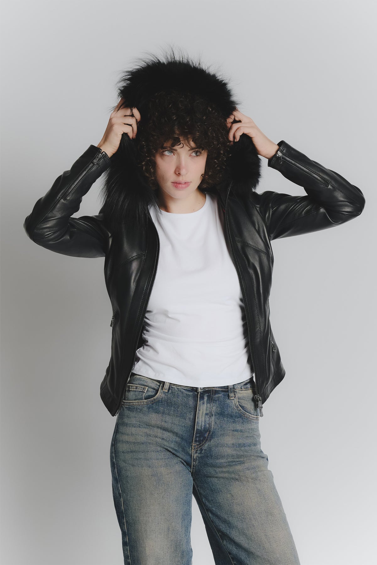 Sofia with Fur Hood woman Barone firenze - 5