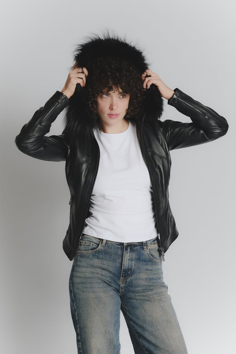 Sofia with Fur Hood woman Barone firenze - 5