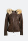 Sofia Oleato with Hood Fur Dark Brown woman Barone firenze - 2