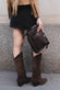 Dante Suede Cowboy Boots in Dark Brown woman Barone firenze - 4