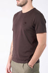 T-shirt Barone Ricamo Fronte Cioccolato man Barone firenze - 1