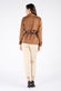 Short Alcantara Trench Coat in Tan woman Barone firenze - 5