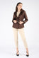 Short Alcantara Trench Coat in Dark Brown woman Barone firenze - 2