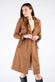 Alcantara Trench Coat in Tan woman Barone firenze - 1