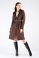 Alcantara Trench Coat in Dark Brown woman Barone firenze - 2
