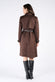 Alcantara Trench Coat in Dark Brown woman Barone firenze - 4