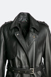 Studded Trench Coat in Black woman Barone firenze - 4